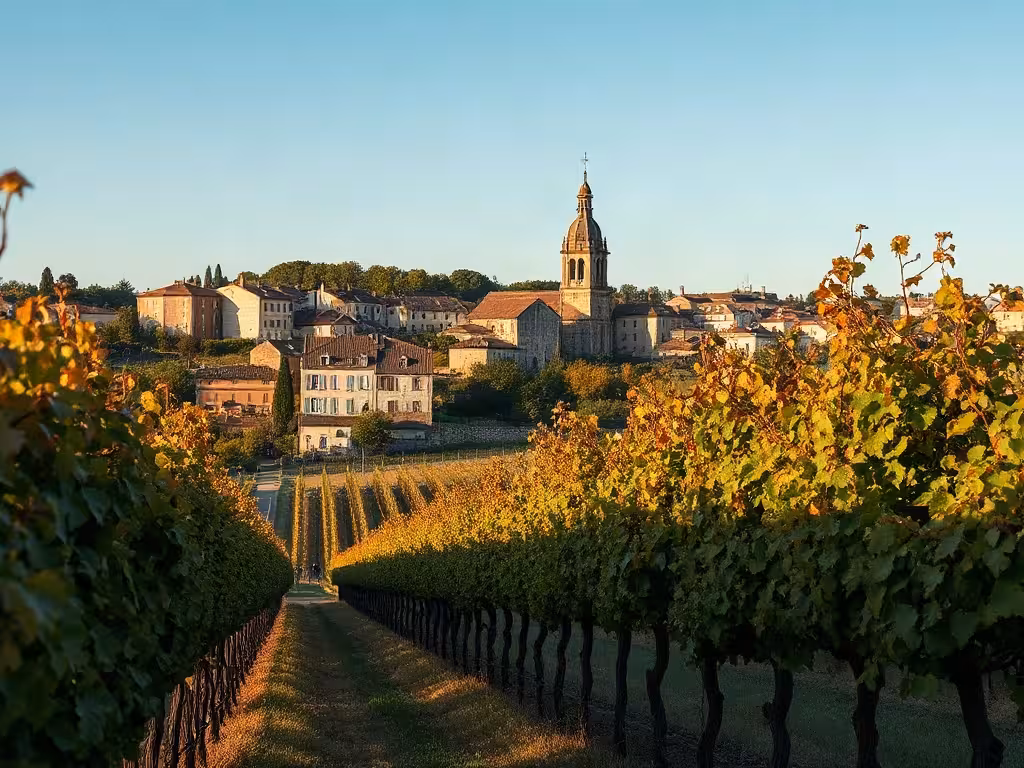 Vignobles et village de Saint-Émilion, repère pour la liste des Grands Crus Classés 2022.
